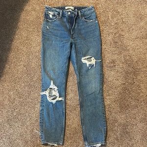 Abercrombie and Fitch curve love high rise mom jeans